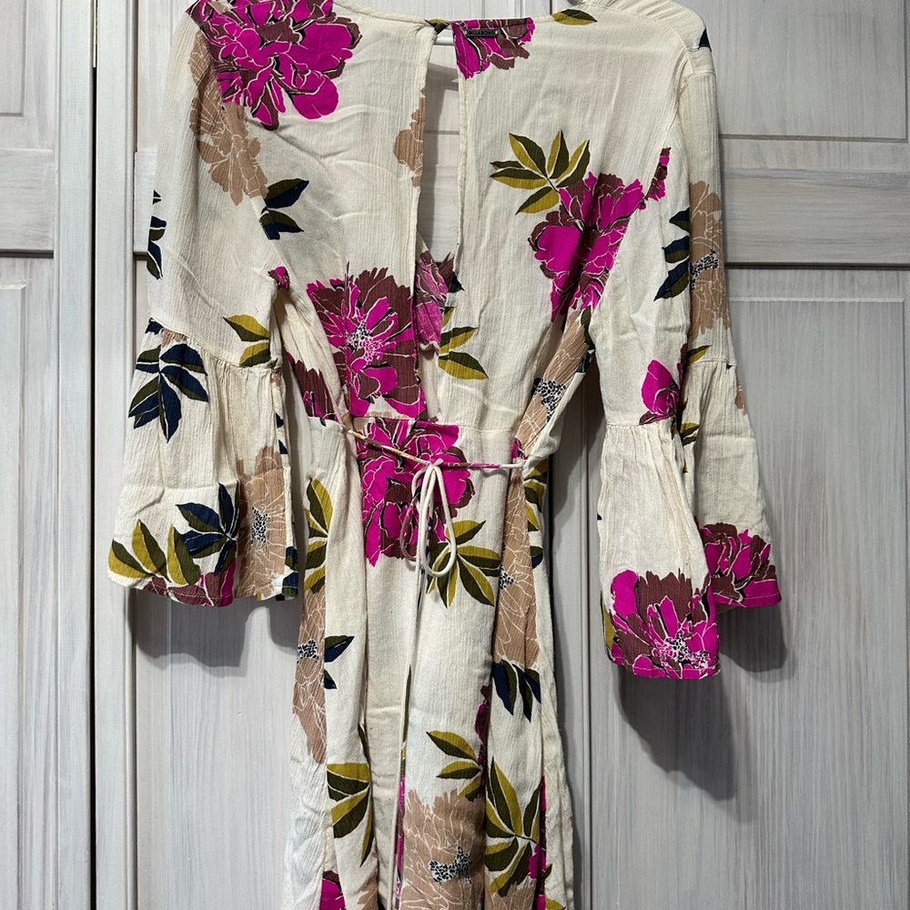 Floral Kimono Sleeve Dress